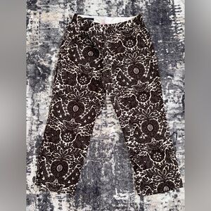 Lands end mid rise floral crop size 10